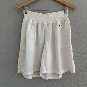 Wrap London Linen Elastic Waist Shorts Size 12 EUC